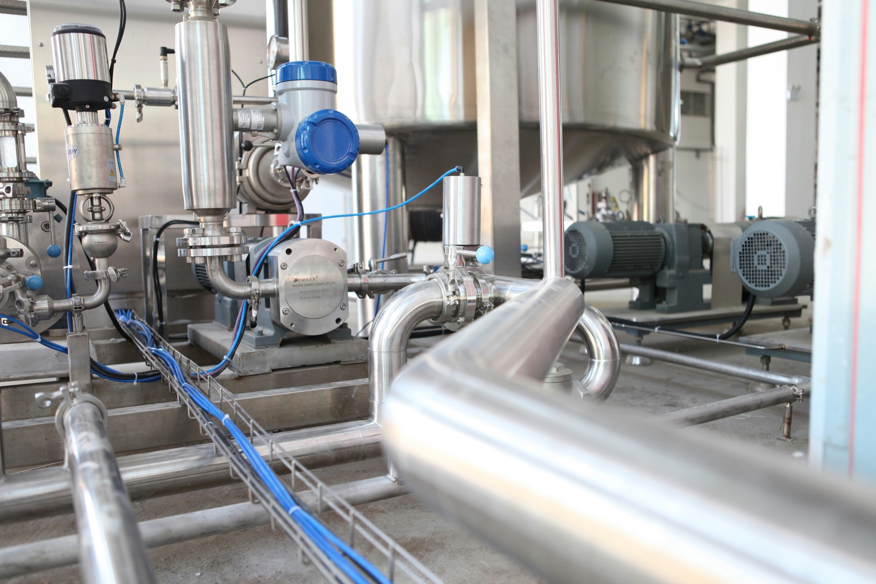 Industrial plant pipework and process equipment